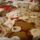 BOYDS TEDDY BEARS CLOUDS  POLAR FLEECE BABY BLANKET CRIB NEW HANDMADE