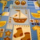 BABY BOY BLUE BABY  POLAR FLEECE RECEIVING CRIB  BLANKET NEW