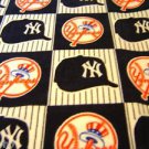 NEW YORK YANKEES MLB  VELOUR POLAR FLEECE BABY BLANKET NEW CRIB "HANDMADE"