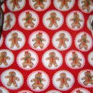 CHRISTMAS GINGERBREAD MAN WOMAN POLAR FLEECE BABY BLANKET NEW HANDMADE