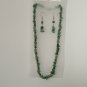Natural Flourite With Dalmation Jasper Necklace Earring Set