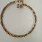 Natural Agate With Dalmation Jasper Beads Necklace With Earrings