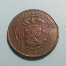 Netherlands East Indies, 2 1/2 Cents 1899