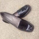 Women's Aerosoles 'Final Exam' Black Faux Patent Leather Slip On Loafers 10M EUC