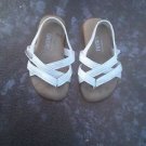 Toddler Girls Bass Sharon Sun Juns White Leather Strappy Sandals Size 5M Great!!