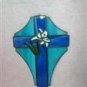 CONSIDER THE LILIES CROSS STAINED GLASS SUNCATCHER HANDCRAFTED