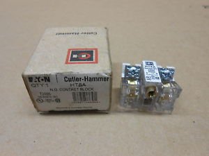 1 NIB CUTLER HAMMER HT8A N.O. CONTACT BLOCK SERIES B1