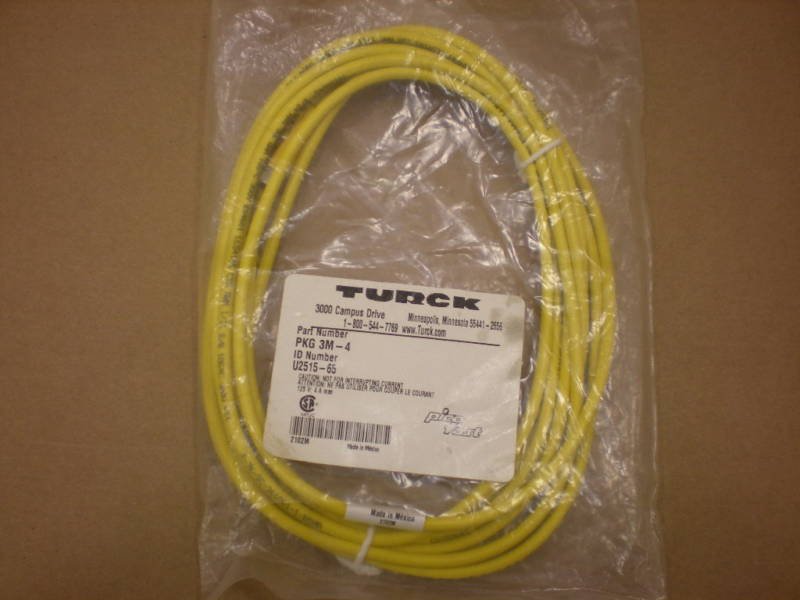 1 NIB TURCK PKG3M4 PKG-3M-4 PKG3M-4 125V CORDSET