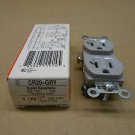 1 NIB PASS & SEYMOUR CR20-GRY CR20GRY DUPLEX RECEPTACLE COMM GRD 20AMP 125V GRAY