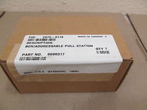 1 NIB SIMPLEX 2975-9178 29759178 BACK BOX ADDRESSABLE PULL STATION