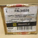 1 NIB SQUARE D FAL FAL34020  20A 3P 480V THERMAL MAGNETIC CIRCUIT BREAKER
