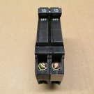 1 GE THQP THQP215 15 AMP 2 POLE 120/240 VAC CIRCUIT BREAKER THIN