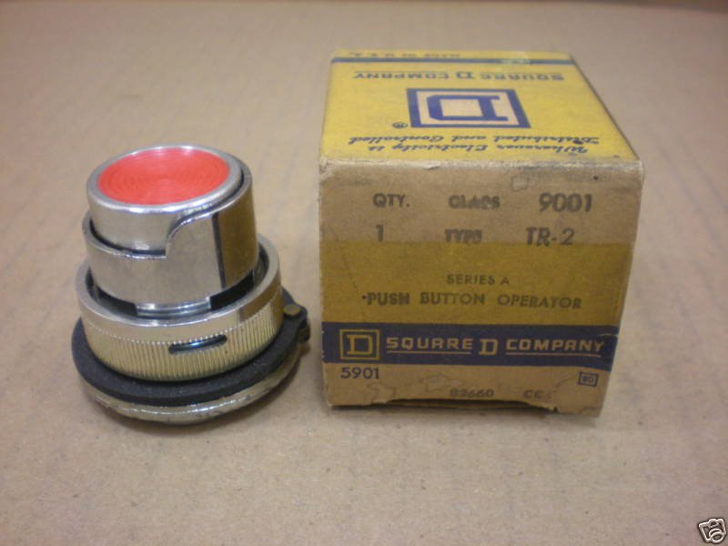 1 NIB SQUARE D 9001 TR2 9001TR2 PUSHBUTTON OPERATOR 9001-TR-2