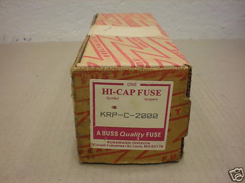 1 NIB COOPER BUSSMANN KRP-C-2000 KRPC2000 KRPC-2000  2000 AMP 600VAC FUSE