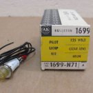 1 NIB ALLEN BRADLEY 1699-N71 1699N71 PILOT LAMP KIT 125V CLEAR LENS NEON SER A