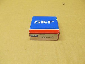 1 NIB SKF 6005-2Z/C3 60052Z/C3 DEEP GROOVE BALL BEARING 25MM ID 47MM OD 12MM WID