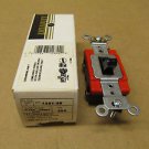 1 NIB LEVITON 1221-2E 12212E SP TOGGLE SWITCH BLACK 20 AMP 120/277 V AC