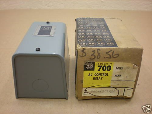 1 NIB ALLEN BRADLEY  700-C201A06 AC CONTROL RELAY 700C201A06 2 POLE NEMA 1 SER B