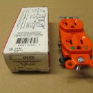1 NIB PASS & SEYMOUR IG8300 HOSPITAL GRADE RECEPTACLE 20 AMP 125 V ORANGE