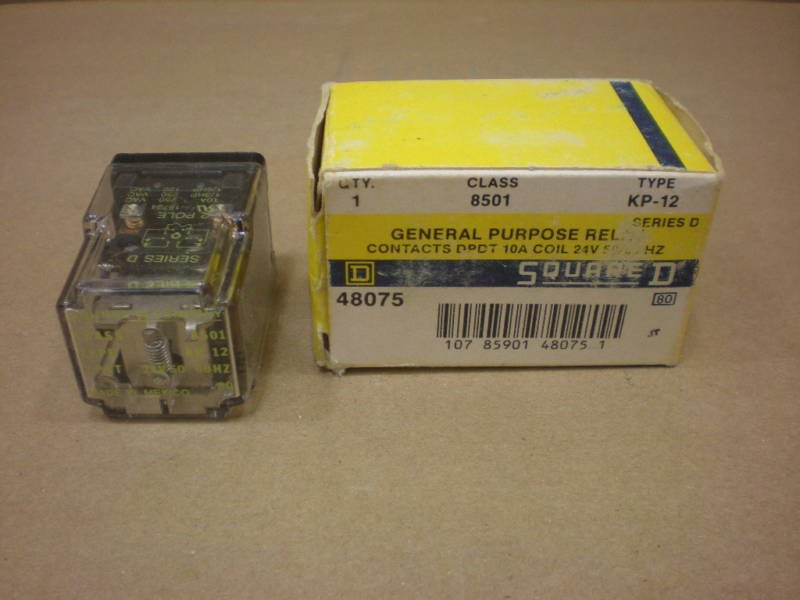 1 NIB SQUARE D 8501 KP12 8501KP12 GENERAL PURPOSE RELAY 10A 24V COIL 8501-KP-12