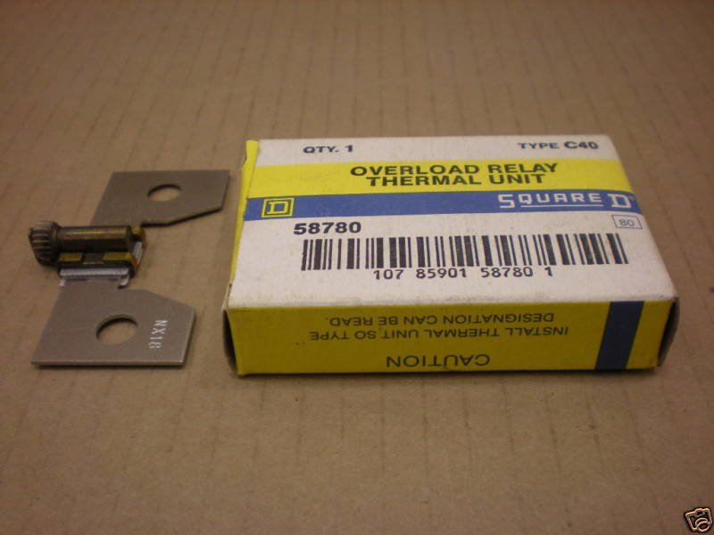 1 NIB SQUARE D C40 C 40 OVERLOAD RELAY THERMAL UNIT