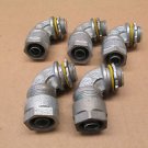 5 NEW O-Z GEDNEY 4Q-938T 3/8" LIQUIDTIGHT CONNECTOR 90 DEGREE 4Q938T INSULATED