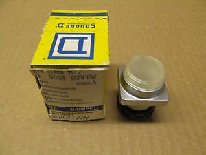 1 NIB SQUARE D 9001-D2V1W 9001D2V1W PILOT LIGHT SERIES A