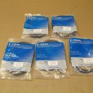 5 NIB L-COM CTL3VGA33-3BR SVGA CABLE 3 FT BLACK HD15 MALE/MALE LOT OF 5