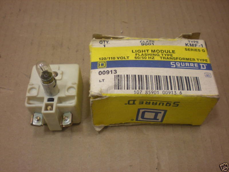 1 NIB SQUARE D 9001 KMF1 9001KMF1 LIGHT MODULE  9001-KMF-1 FLASHING TYPE SER G