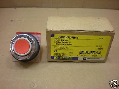 1 NIB SQUARE D 9001 KR3RH6 9001KR3RH6 PUSHBUTTON RED 1 N.C. NO GUARD SERIES J