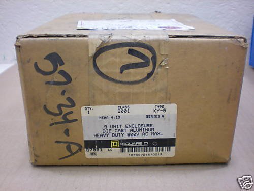 NIB SQUARE D 9001 KY-9 9 9001-KY9 9001KY9 UNIT ENCLOSURE DIE CAST ALUMINUM 600V