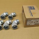 5 NIB O-Z GEDNEY 4Q-9100 4Q9100 LIQUIDTIGHT CONNECTOR SIZE 1" 90 DEGREE BOX OF 5