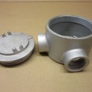 1 NEW CROUSE HINDS GUAL-59 GUAL59 1 1/2" CONDUIT OUTLET BOX W COVER FOR HAZ LOC