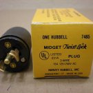 1 NIB HUBBELL 7485 15AMP 125/250VAC 3WIRE PLUG