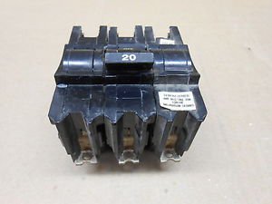 FEDERAL PIONEER NB320 20AMP 3POLE CIRCUIT BREAKER USED *