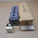 1 NIB ALLEN BRADLEY 800H-3HA2R4R 800H3HA2R4R PUSHBUTTON STATION NEMA 4X 6 HOLE