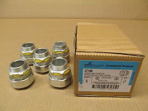 5 NIB CROUSE HINDS LT100 LIQUIDTIGHT CONNECTOR 1" EQUAL TO O-Z GEDNEY 4Q-100