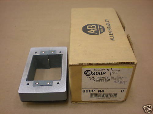 1 NIB ALLEN BRADLEY 800P-N4 PUSHBUTTON ADAPTER PLATE FOR TYPE FS 800PN4 SERIES C
