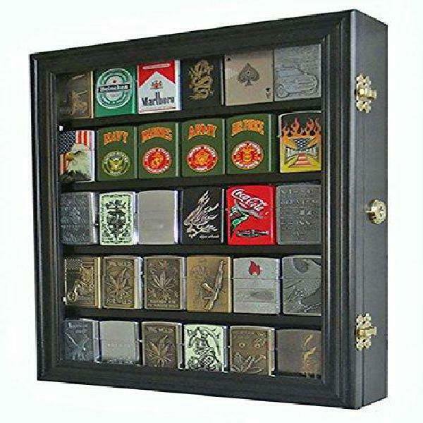 Lockable Cigarette/Sport Lighter Display Case Wall Shadow Box