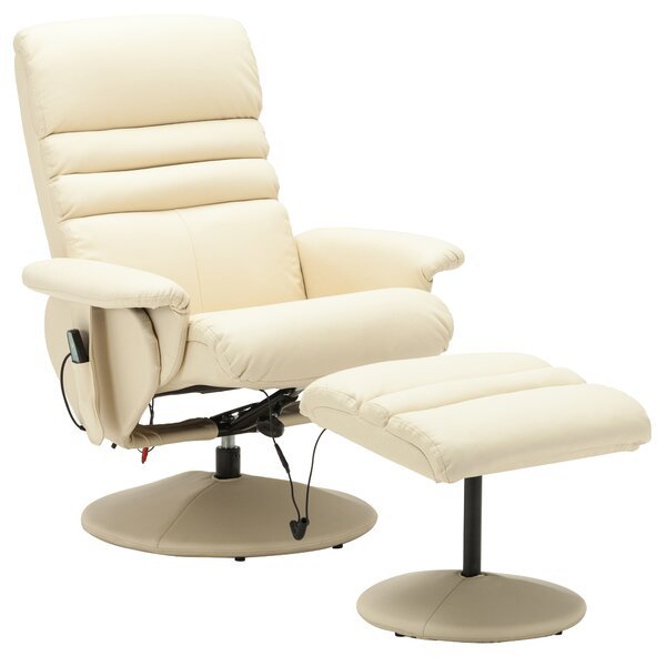 Electric Vibrating Reclining Massage Chair With Ottoman