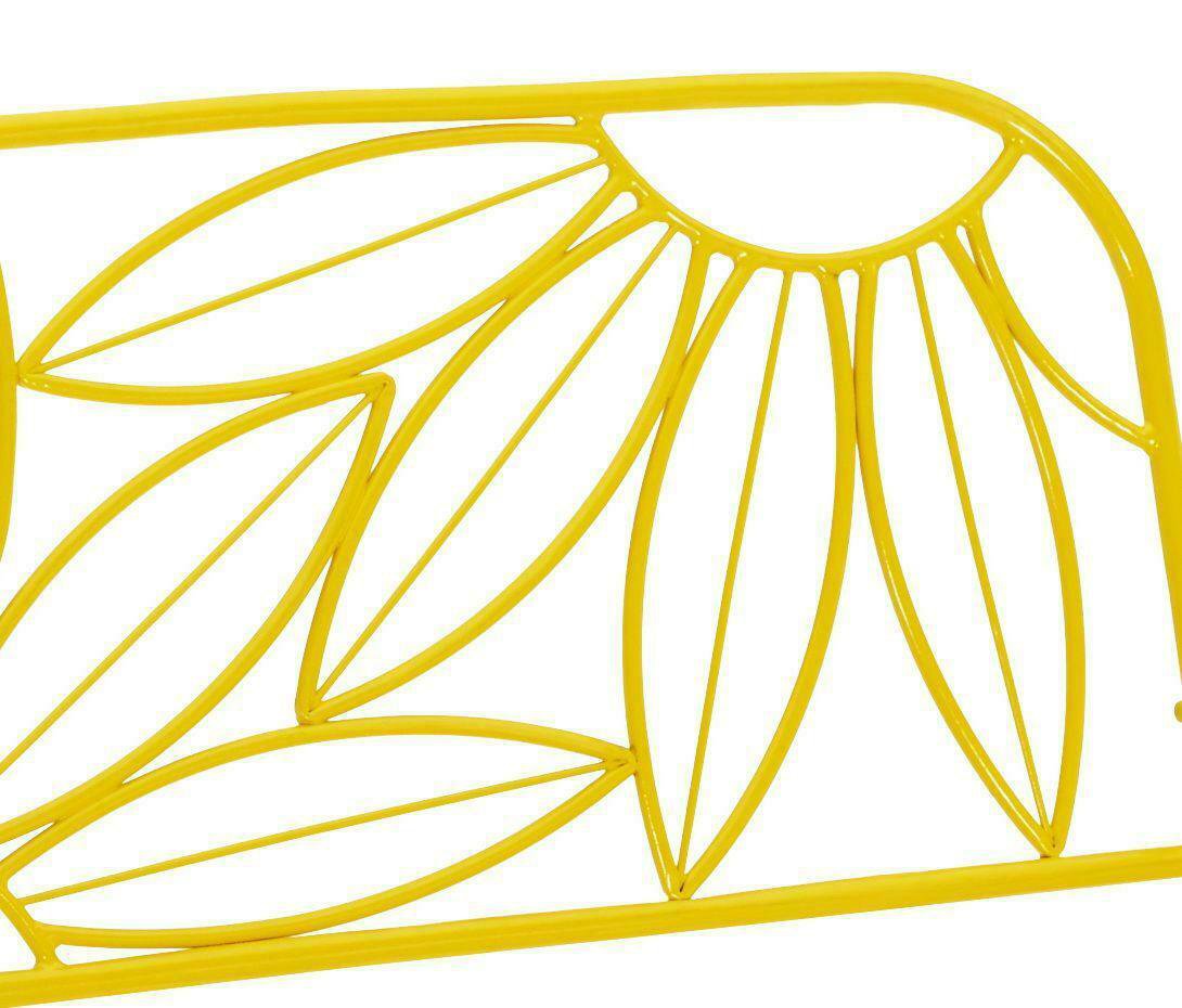 Mainstays Hello Sunny Outdoor Patio Bench, Yellow