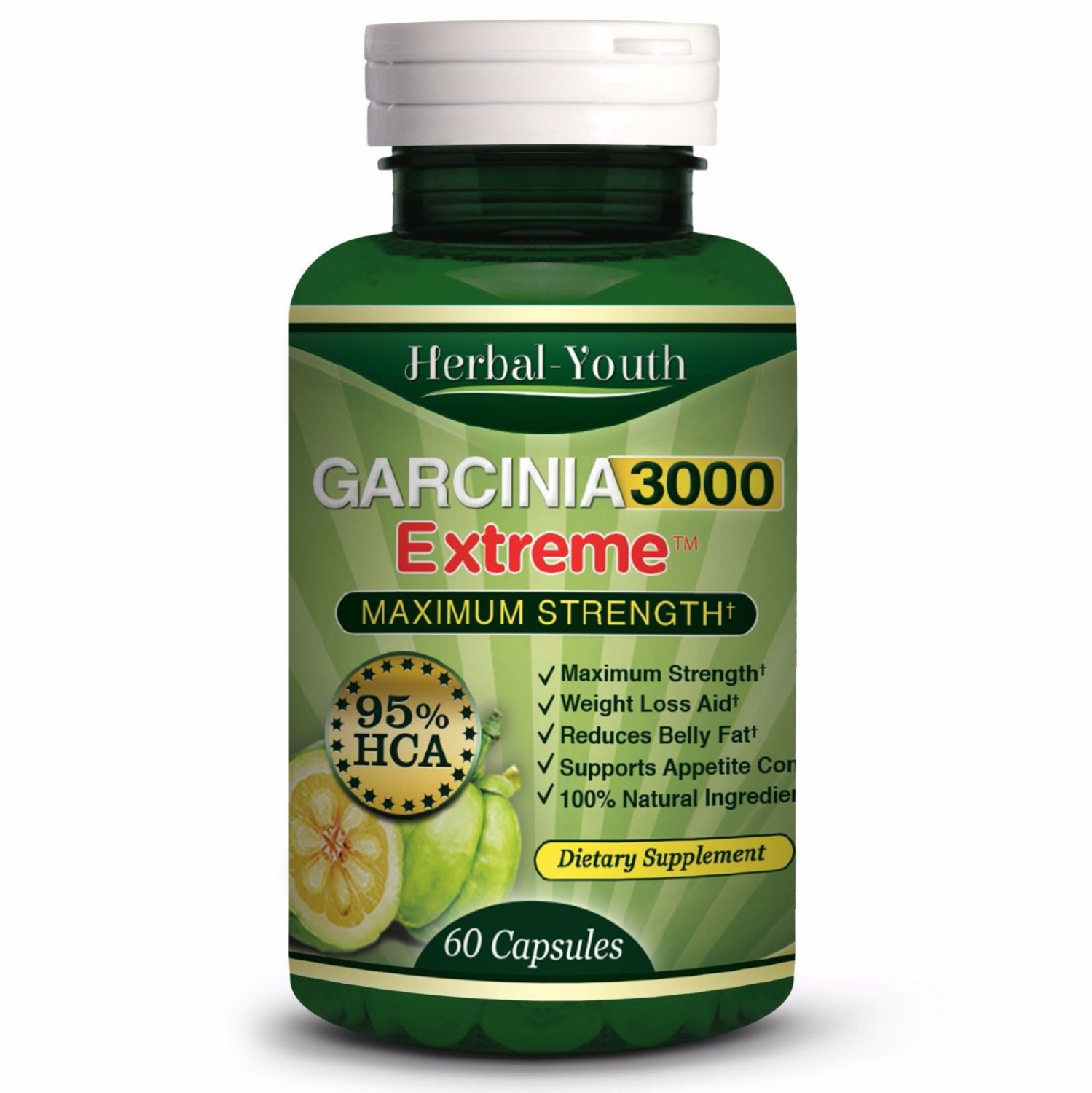 3 x BOTTLES 180 Capsules 3000mg Daily GARCINIA CAMBOGIA