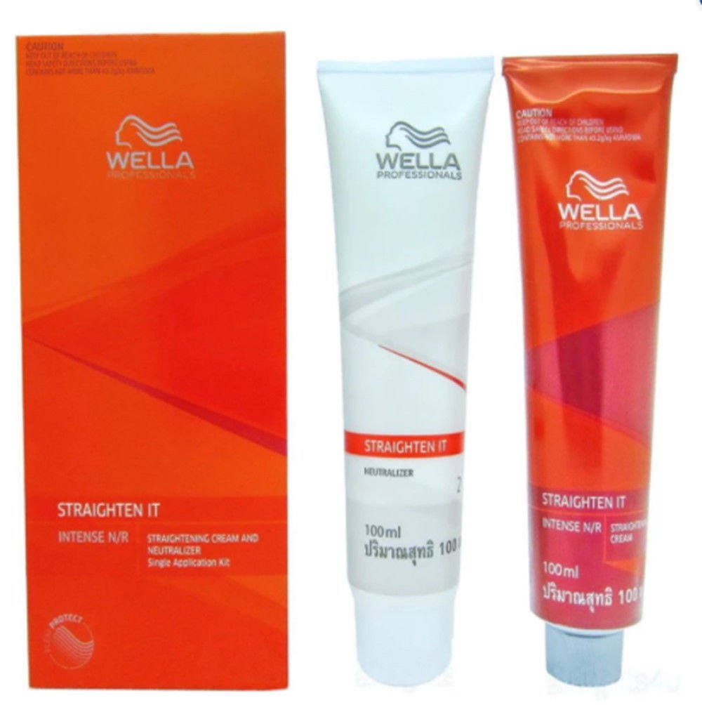 wella cream Kit wellastrate intense hair relaxer permanent hair straightening