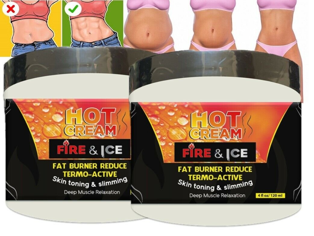 Hot Cream 8 Oz Cellulite Treatment Fat Burner reducing 100% NATURAL hot cream