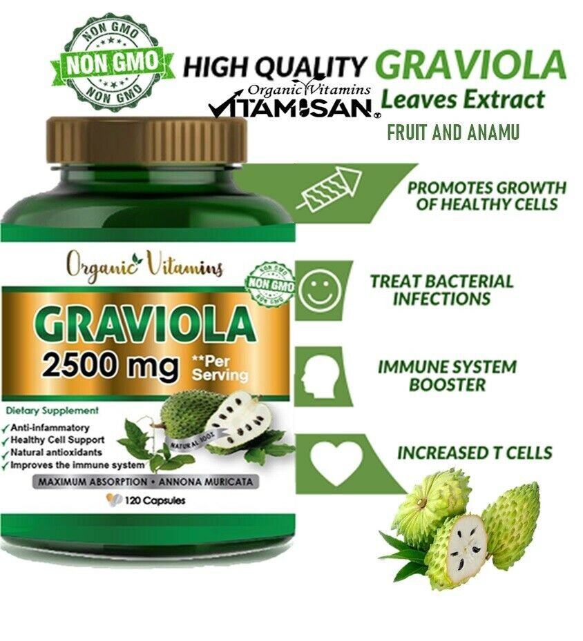 Improve Overall Blood Circulation Pills - Graviola Leaf 2500mg - Graviola 1B