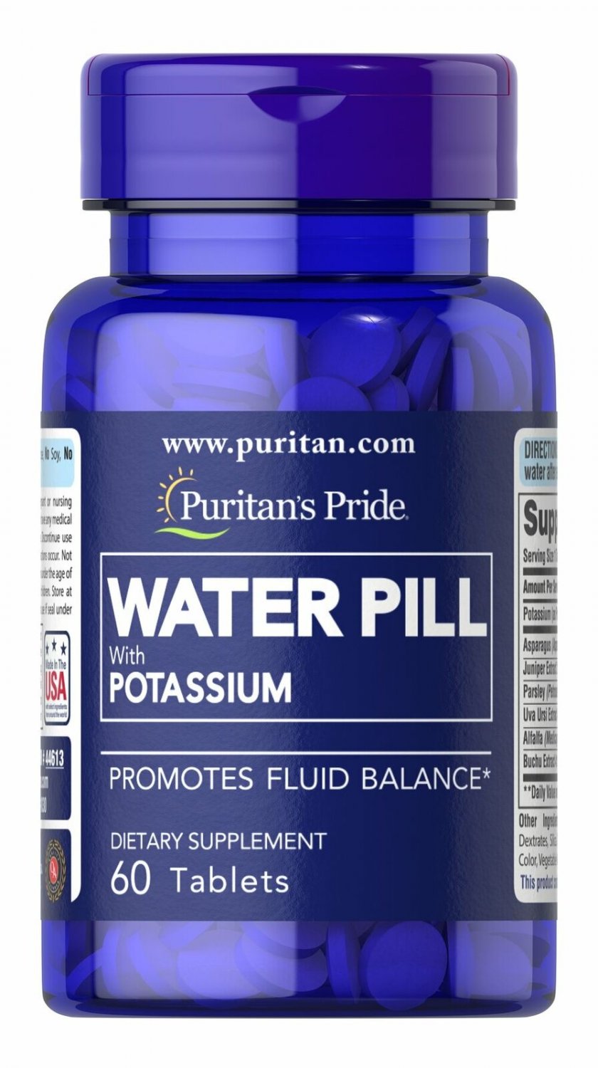 Puritan's Pride Water Pill with Potassium - 60 Tablets