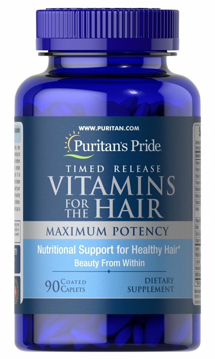 Puritan's Pride Vitamins for the Hair Timed Release - 90 Tablets