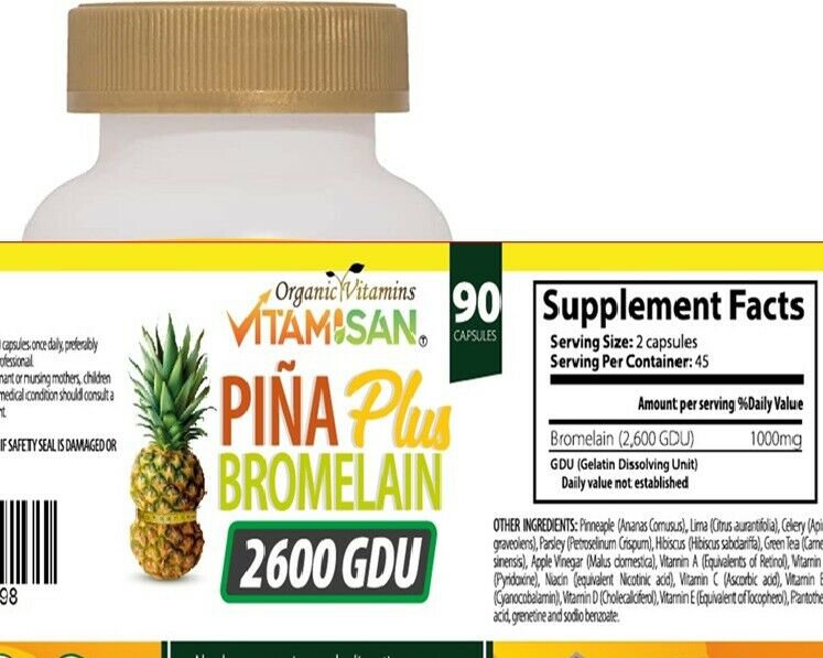 PINA SLIM CAPSULES Bromelain Pineapple Capsulas de Pina Slim Vida Keto