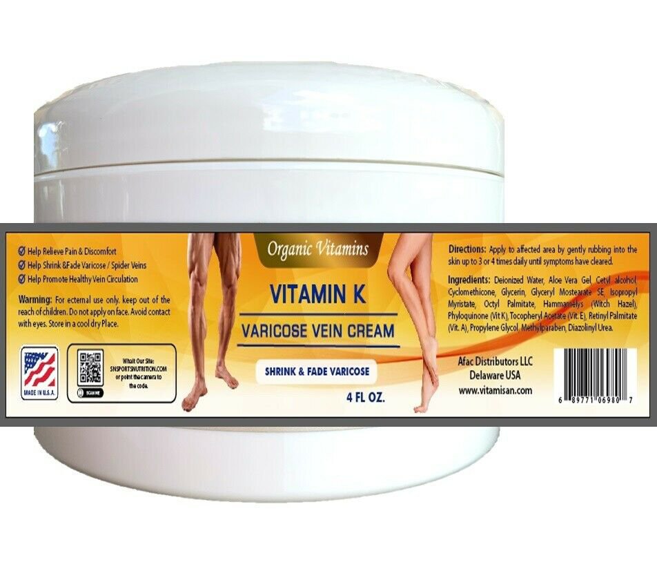 4 oz Vitamin K Cream Thread Spider Varicose Veins Scars Rosacea