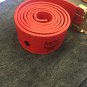 MCM - RED DESIGNER BELT GENUINE LEATHER (SIZES 32-40)